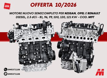 MOTORE M9T SEMICOMPLETO NUOVO PER NISSAN OPEL RENAULT