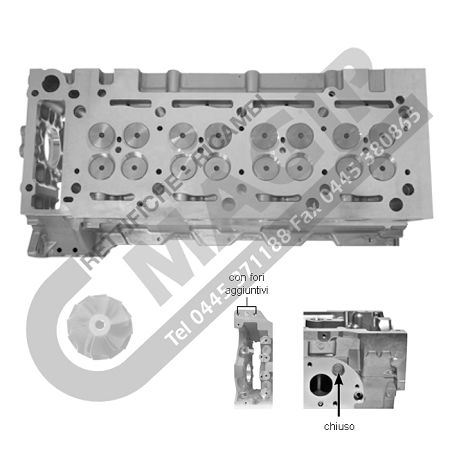 CYLINDER HEAD WITH VALVES AND SPRINGS