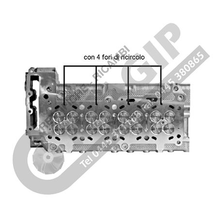 CYLINDER HEAD WITH VALVES AND SPRINGS